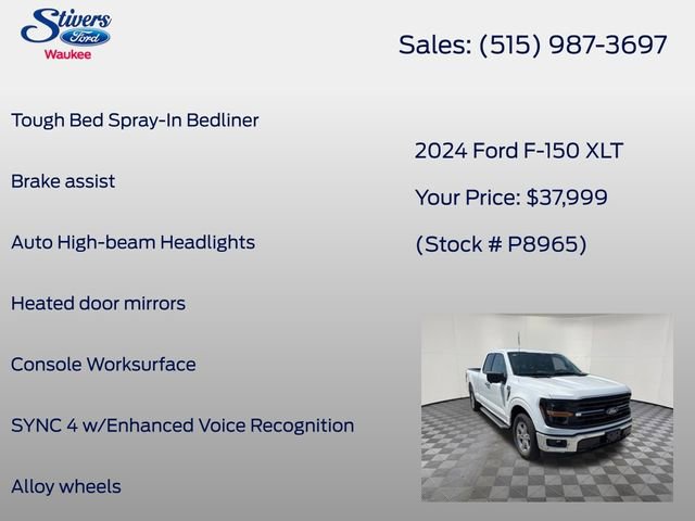 Certified 2024 Ford F150 XLT w/ Mobile Office Package RWD image 22