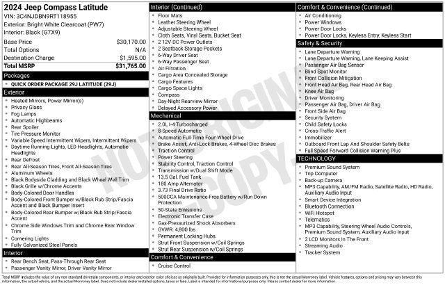Used 2024 Jeep Compass Latitude AWD/4WD image 25