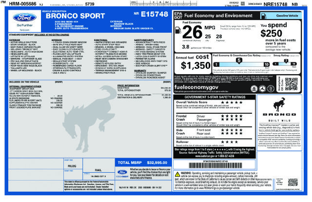 Certified 2022 Ford Bronco Sport Big Bend AWD/4WD image 10