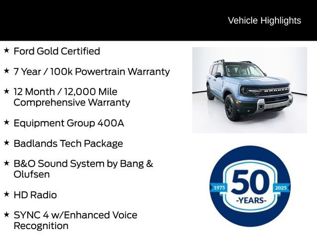 Certified 2025 Ford Bronco Sport Badlands w/ Badlands Tech Package AWD/4WD image 10