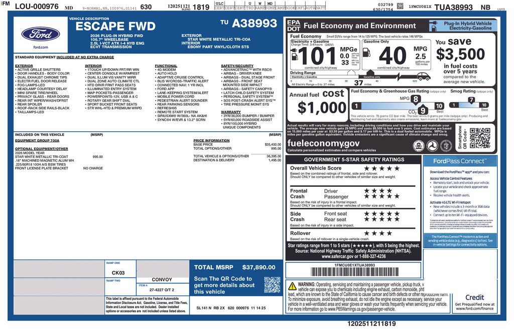 Certified 2026 Ford Escape SE FWD image 26