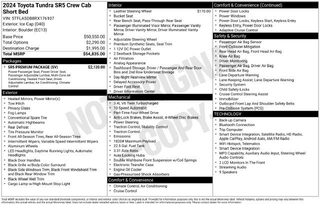 Used 2024 Toyota Tundra SR5 w/ SR5 Premium Package AWD/4WD image 14