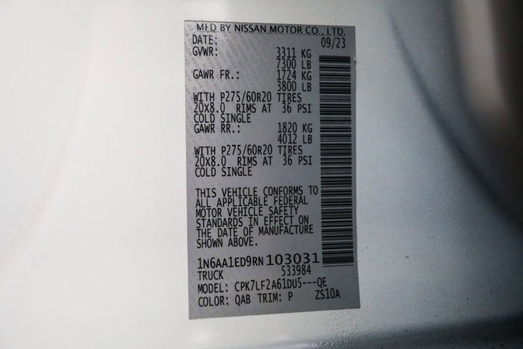 Used 2024 Nissan Titan Platinum Reserve w/ Moonroof Package image 33