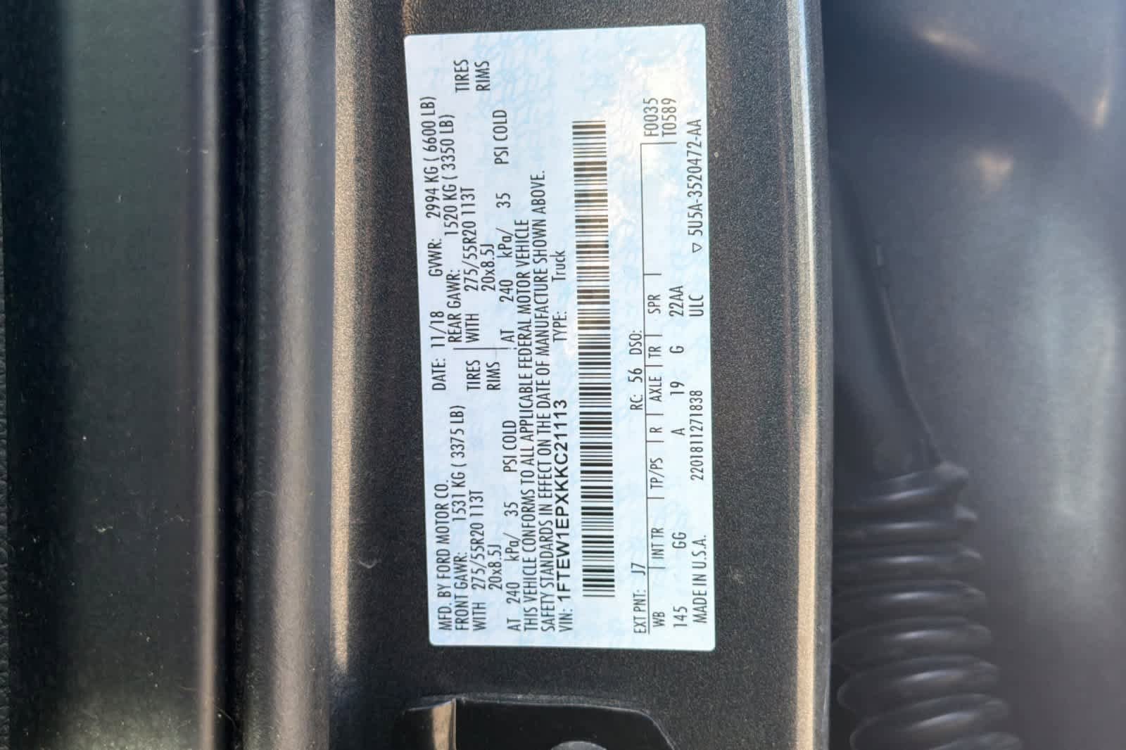 Certified 2019 Ford F150 XL w/ Equipment Group 101A Mid AWD/4WD image 26