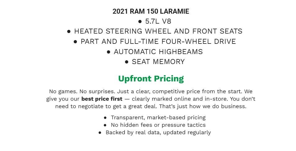Used 2021 RAM 1500 Laramie image 2