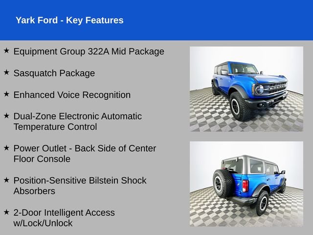 Certified 2022 Ford Bronco Black Diamond w/ Sasquatch Package AWD/4WD image 2