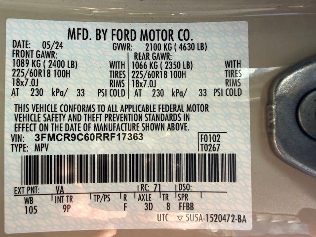 Certified 2024 Ford Bronco Sport Outer Banks w/ Tech Package AWD/4WD image 43
