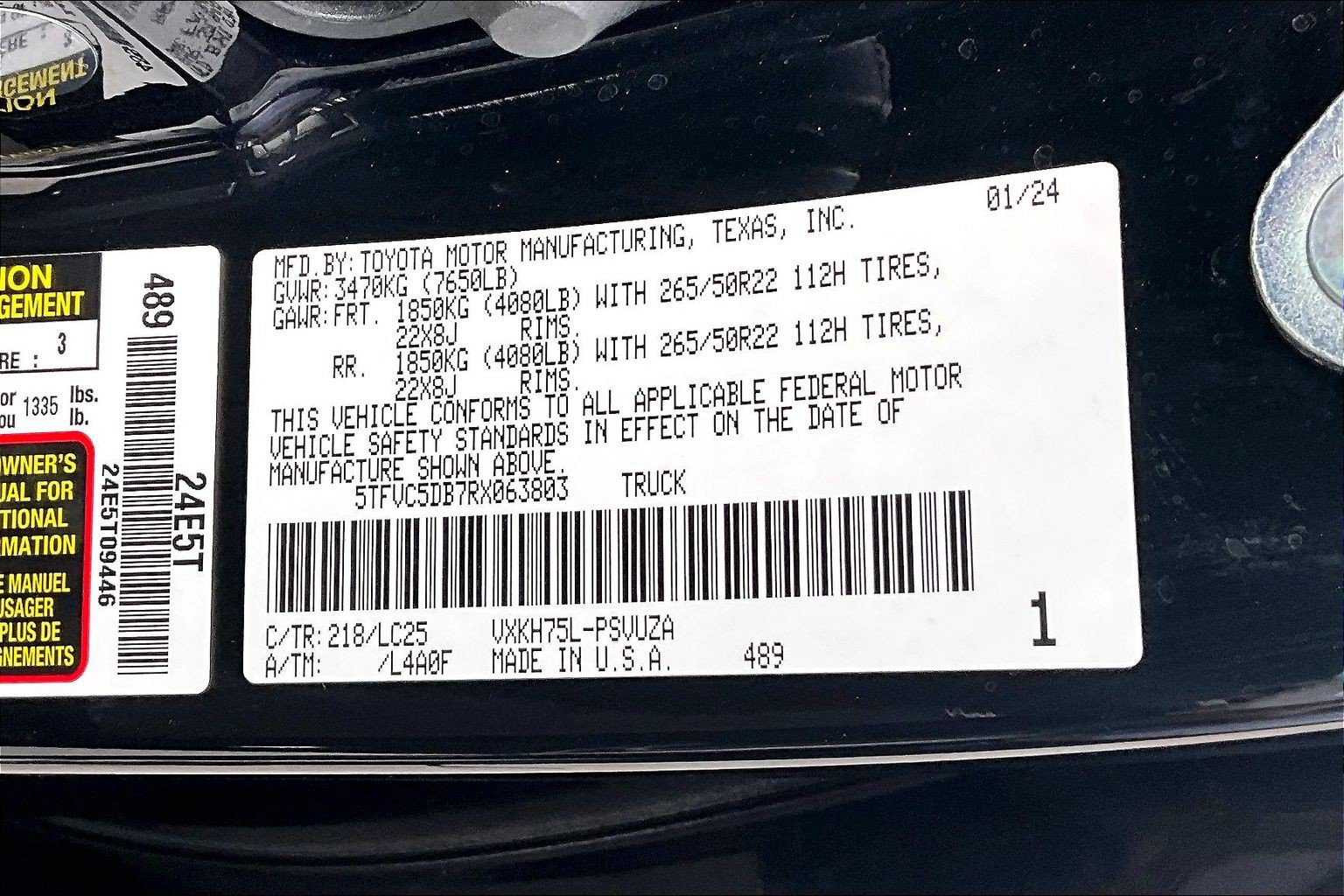 Used 2024 Toyota Tundra Capstone AWD/4WD image 36