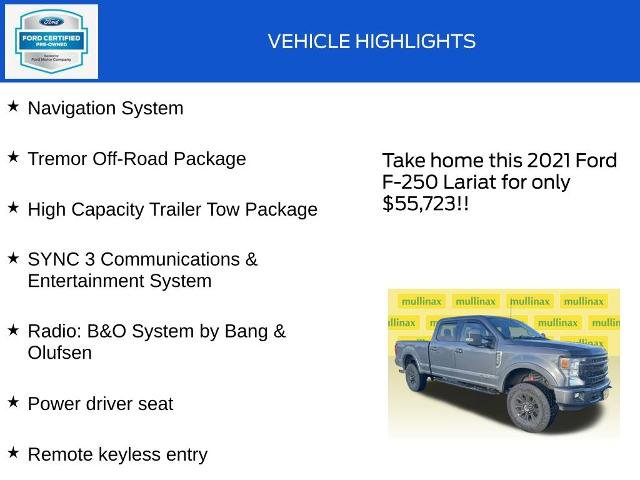Certified 2021 Ford F250 Lariat w/ Tremor Off-Road Package image 18