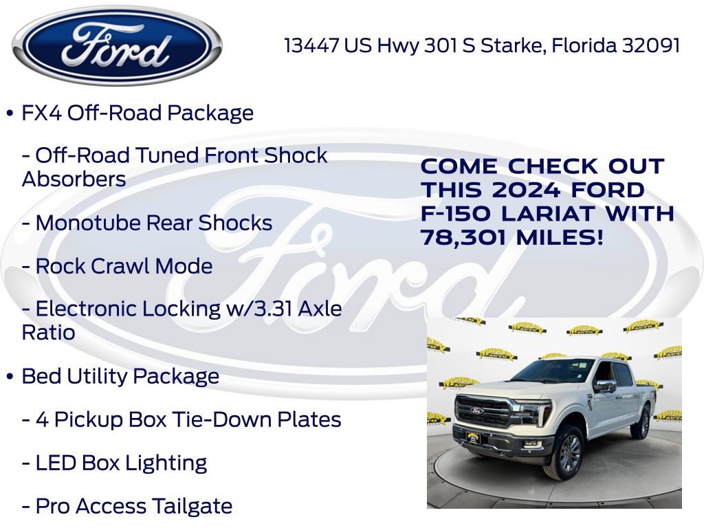 Certified 2024 Ford F150 Lariat w/ Bed Utility Package AWD/4WD image 22