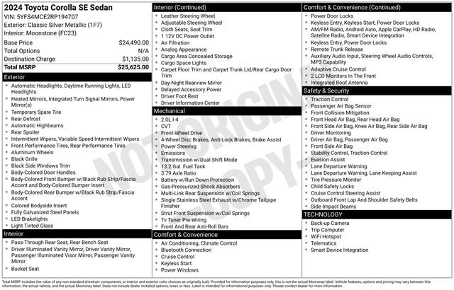 Used 2024 Toyota Corolla SE FWD image 5