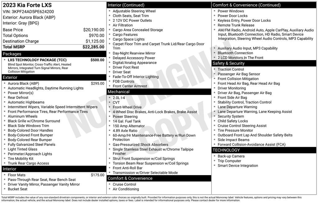 Used 2023 Kia Forte LXS w/ LXS Technology Package FWD image 35