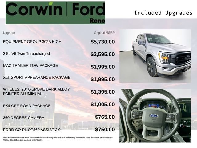 Certified 2021 Ford F150 XLT w/ Equipment Group 302A High image 3