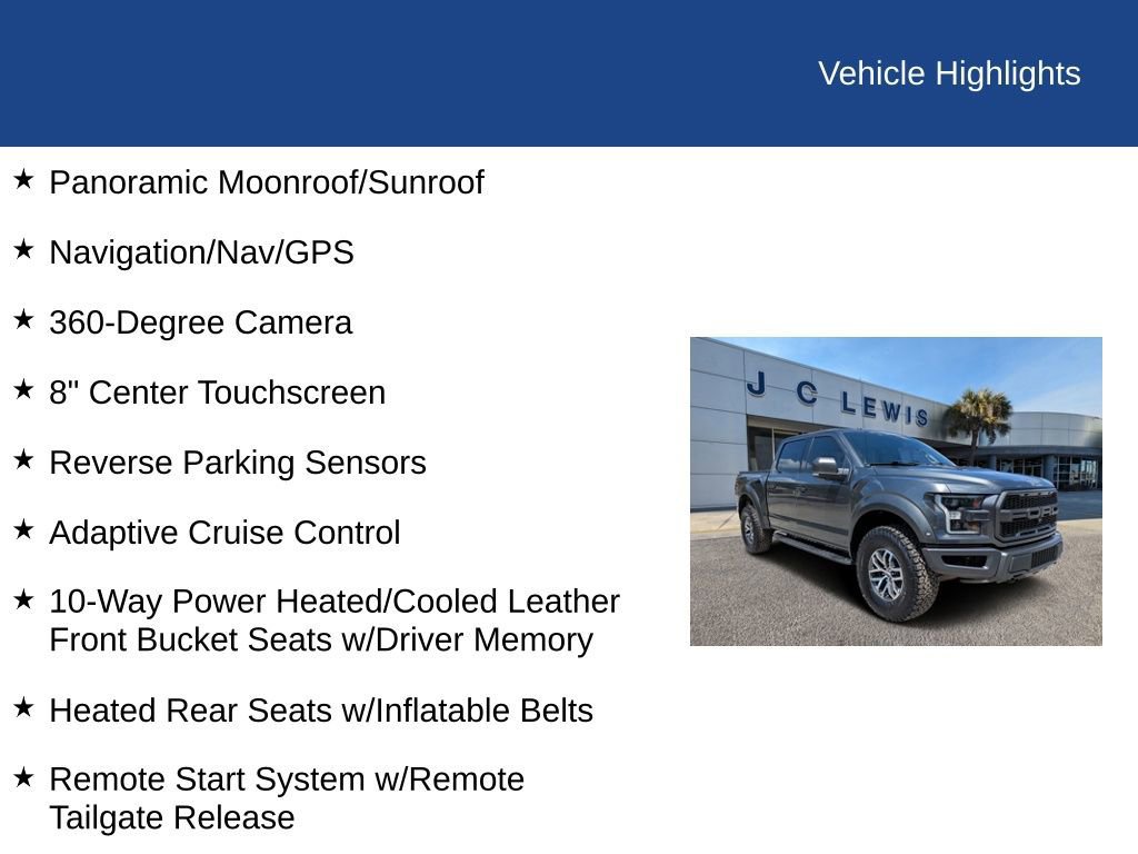 Certified 2018 Ford F150 Raptor w/ Equipment Group 802A Luxury AWD/4WD image 29