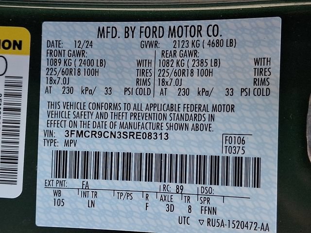 Certified 2025 Ford Bronco Sport Outer Banks w/ Outer Banks Tech Package+ AWD/4WD image 28