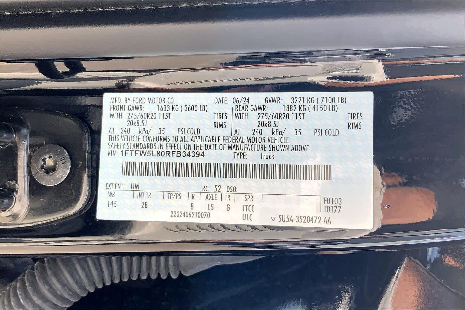 Certified 2024 Ford F150 Lariat w/ Equipment Group 502A High AWD/4WD image 35