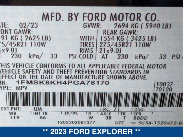 Certified 2023 Ford Explorer ST-Line w/ Class IV Trailer Tow Package image 26