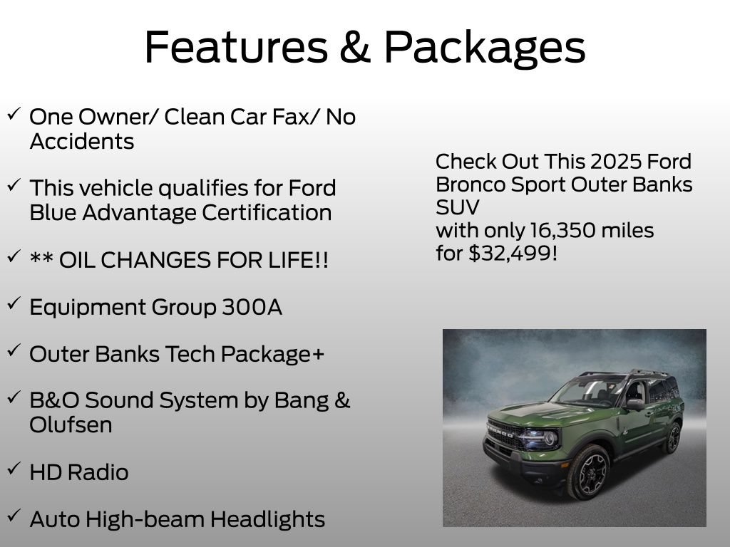 Certified 2025 Ford Bronco Sport Outer Banks w/ Outer Banks Tech Package+ AWD/4WD image 4