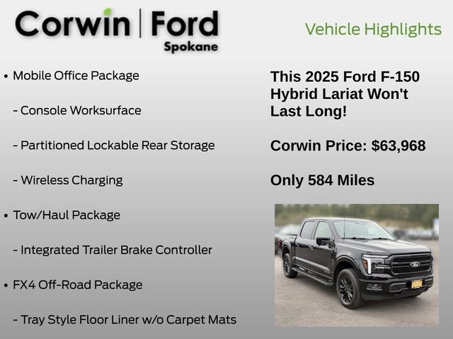 Certified 2025 Ford F150 Lariat w/ Equipment Group 502A High AWD/4WD image 7