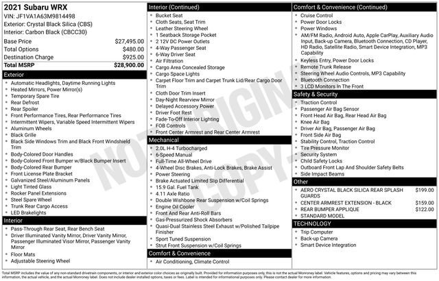 Used 2021 Subaru WRX AWD/4WD image 34