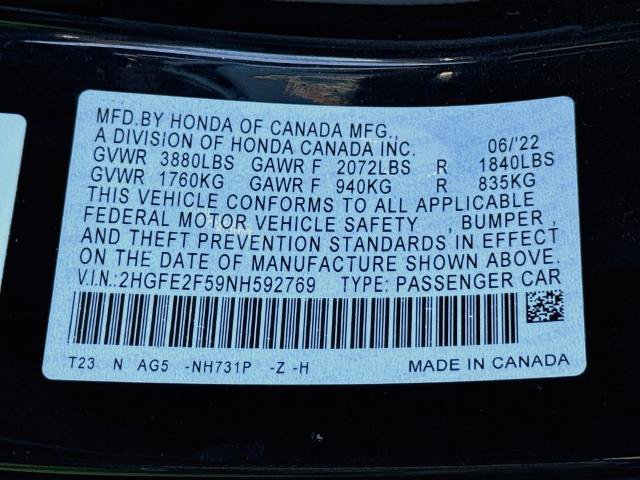 Used 2022 Honda Civic Sport image 23