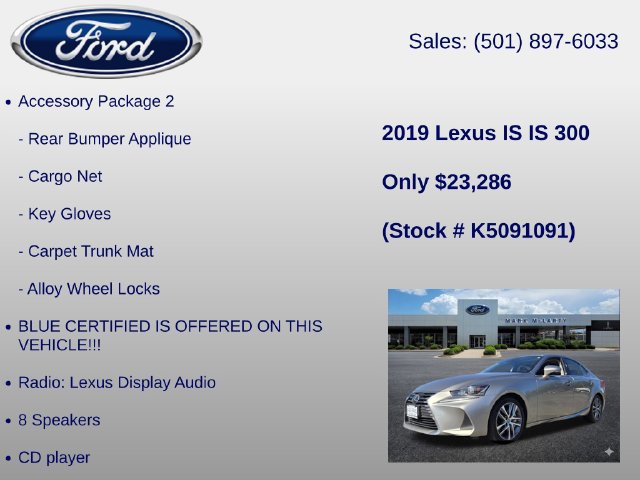 Used 2019 Lexus IS 300 w/ Accessory Package 2 RWD image 6