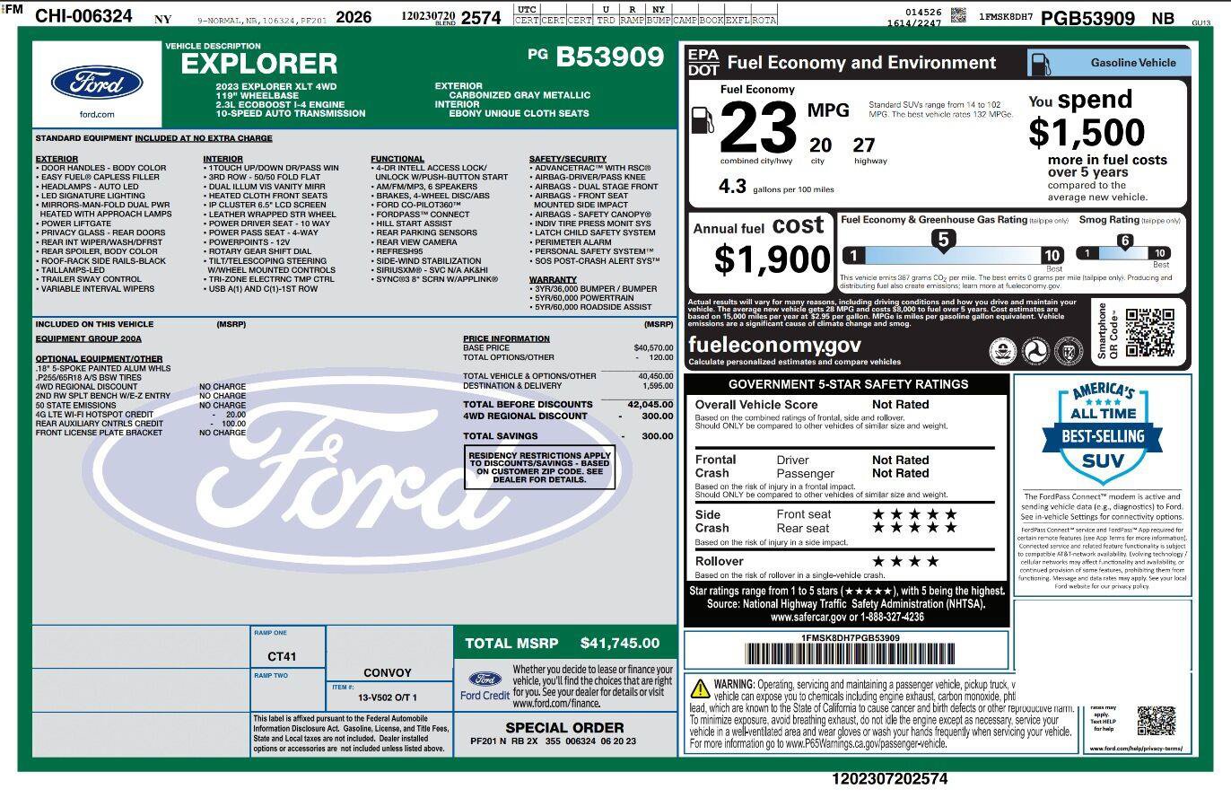 Certified 2023 Ford Explorer XLT AWD/4WD image 3