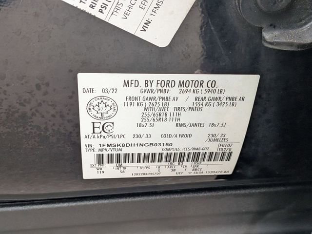 Certified 2022 Ford Explorer XLT image 35