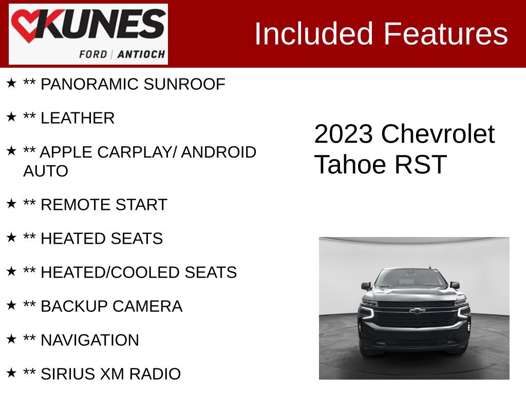 Used 2023 Chevrolet Tahoe RST w/ Luxury Package AWD/4WD image 3