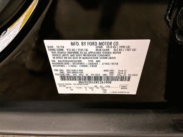 Certified 2019 Ford EcoSport SE w/ SE Convenience Package FWD image 32