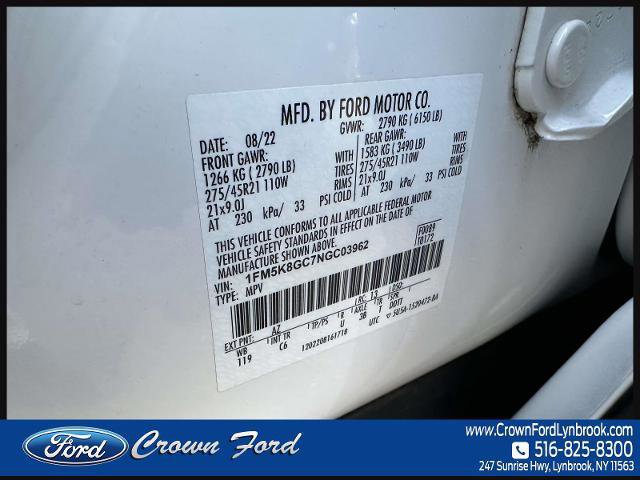 Certified 2022 Ford Explorer ST w/ Equipment Group 401A image 19