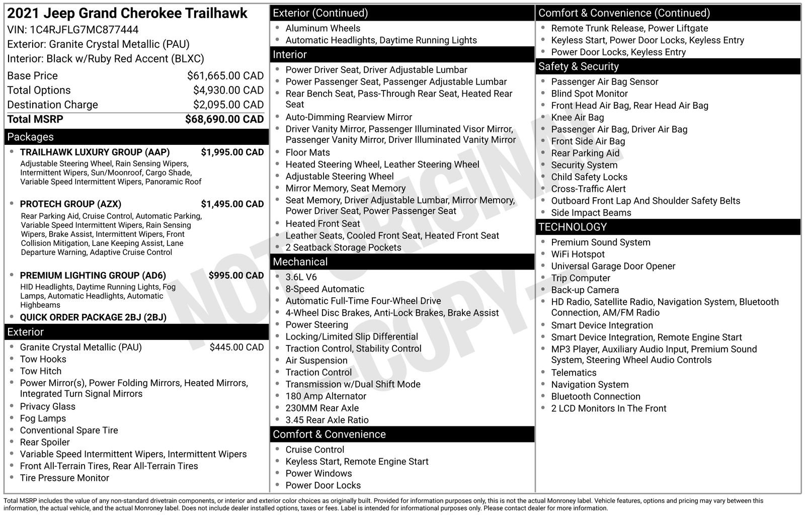 Used 2021 Jeep Grand Cherokee Trailhawk w/ Trailhawk Luxury Group image 4