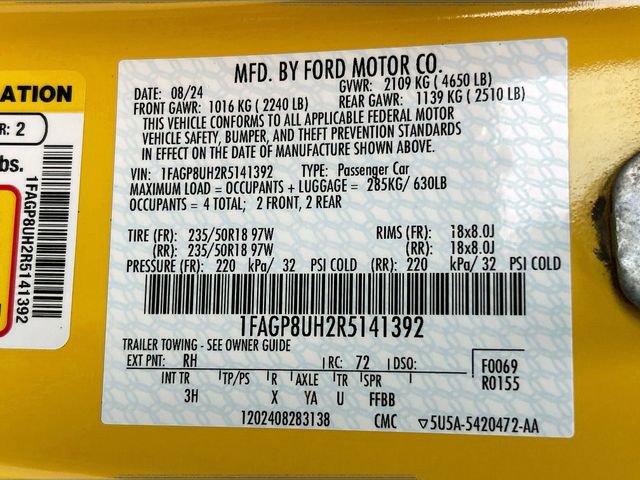 Certified 2024 Ford Mustang Premium RWD image 33