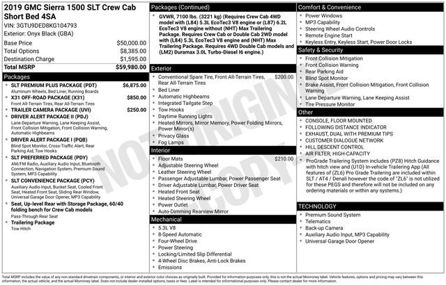 Used 2019 GMC Sierra 1500 SLT w/ SLT Premium Plus Package image 10