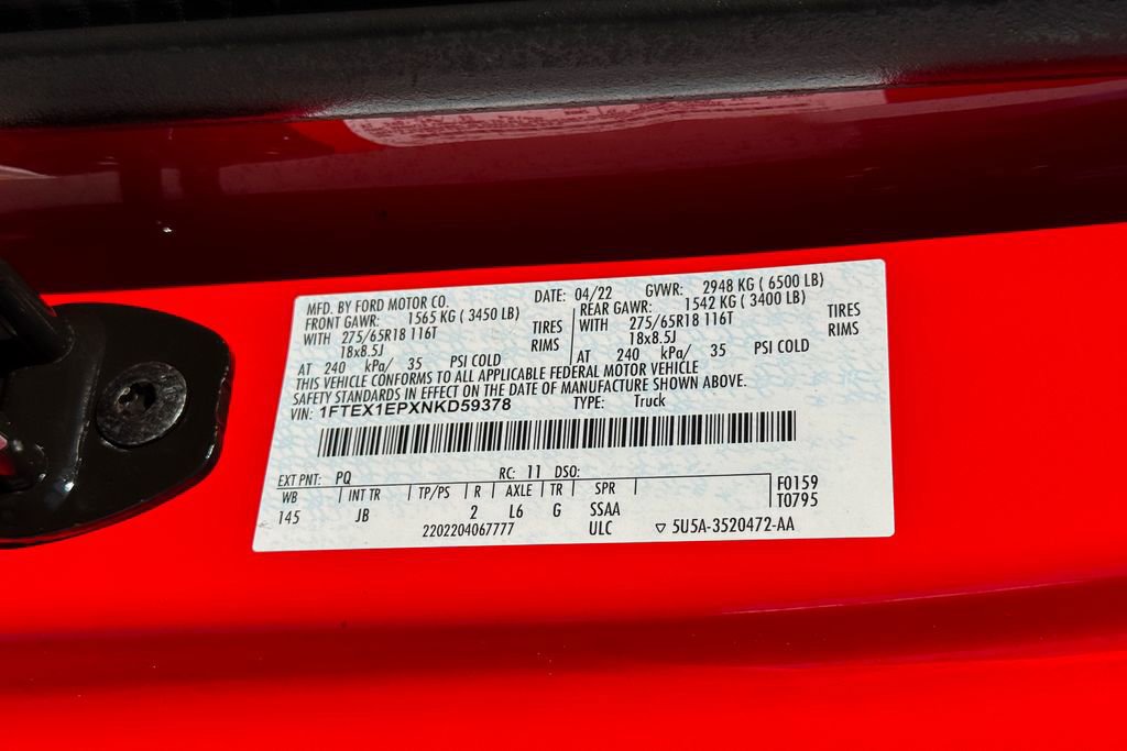 Certified 2022 Ford F150 XL w/ STX Appearance Package image 19