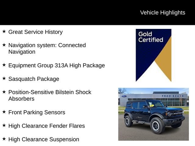 Certified 2023 Ford Bronco Outer Banks w/ Sasquatch Package AWD/4WD image 4