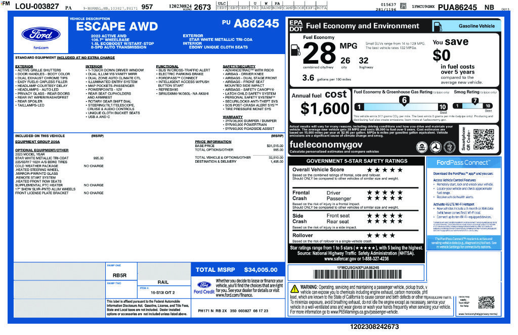 Certified 2023 Ford Escape Active AWD/4WD image 11