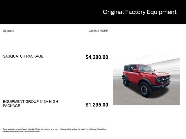 Certified 2022 Ford Bronco Outer Banks w/ Sasquatch Package image 13