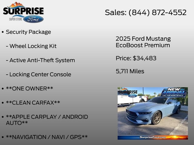 Certified 2025 Ford Mustang Premium RWD image 16