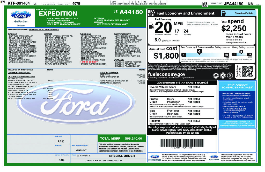 Certified 2018 Ford Expedition Limited RWD image 7