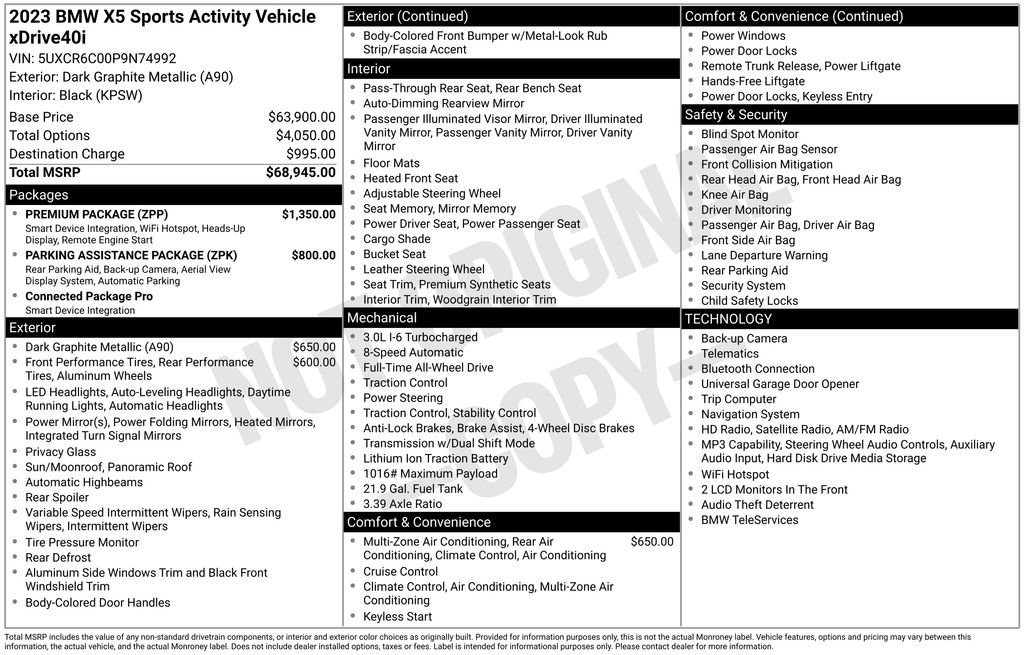 Used 2023 BMW X5 xDrive40i w/ Premium Package AWD/4WD image 27