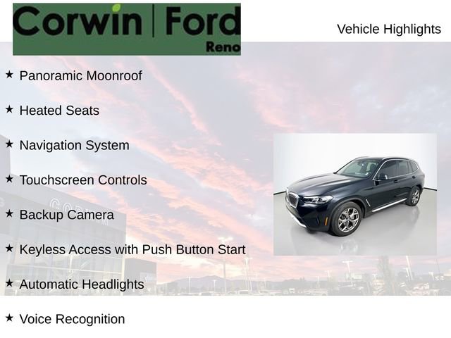 Used 2022 BMW X3 sDrive30i w/ Premium Package 2 (ZPA) RWD image 8