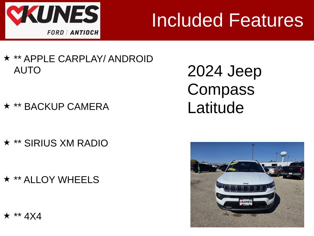 Used 2024 Jeep Compass Latitude AWD/4WD image 3