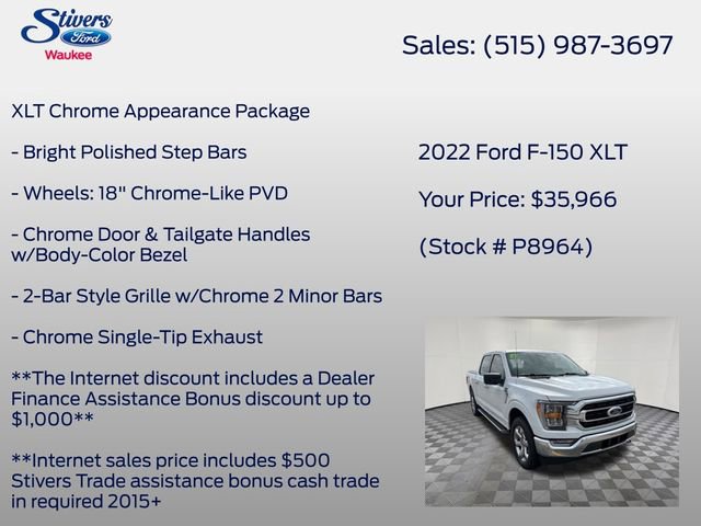Certified 2022 Ford F150 XLT w/ Equipment Group 302A High AWD/4WD image 28