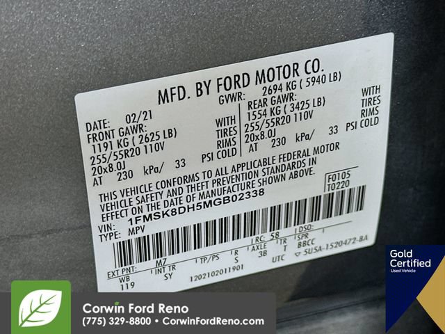 Certified 2021 Ford Explorer XLT w/ Equipment Group 202A AWD/4WD image 36
