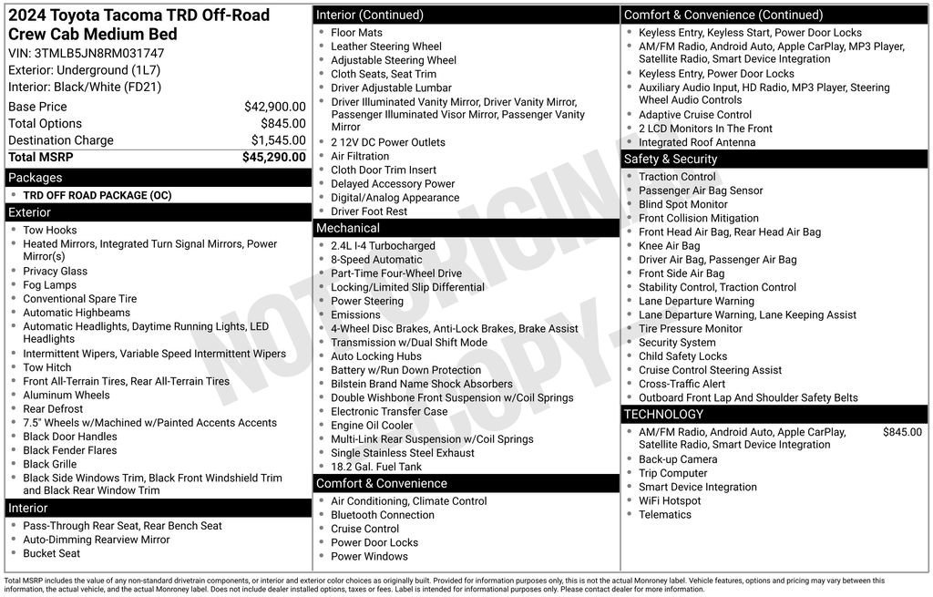 Used 2024 Toyota Tacoma TRD Off-Road image 27