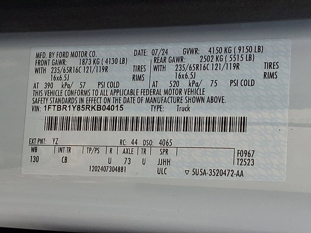 Certified 2024 Ford Transit 250 Base w/ Exterior Upgrade Package image 27