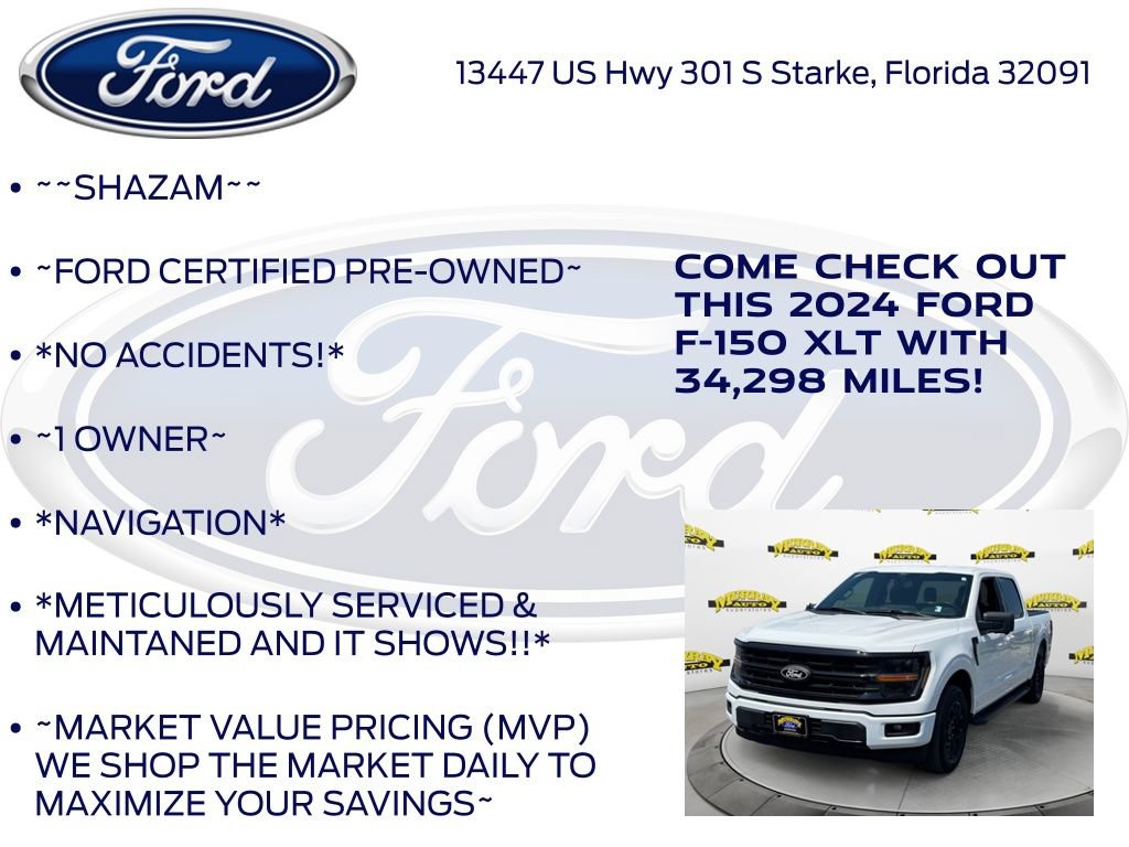 Certified 2024 Ford F150 XLT w/ XLT Black Appearance Package RWD image 6
