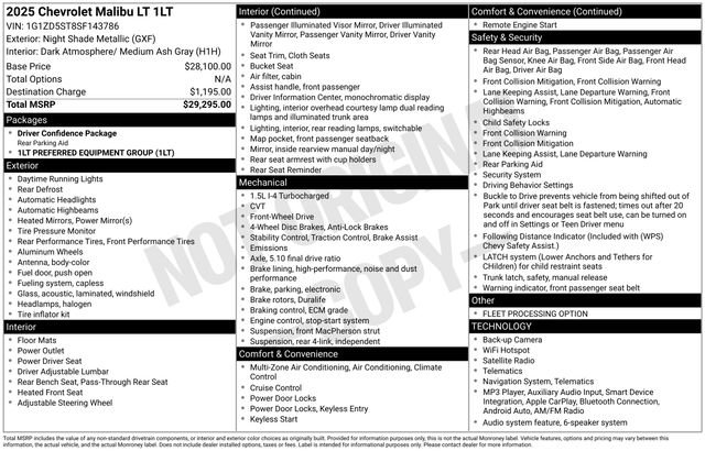 Used 2025 Chevrolet Malibu LT FWD image 34