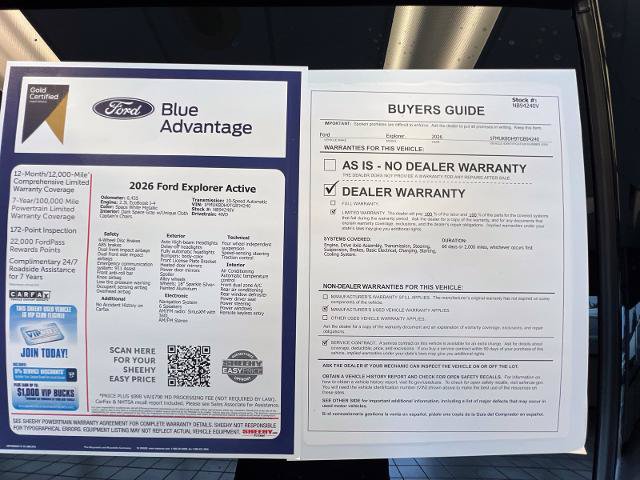 Certified 2026 Ford Explorer Active AWD/4WD image 23